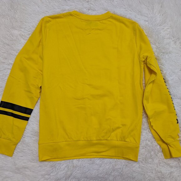 Kappa Unisex Crew Neck Yellow Pullover Loopknit with logo Sweatshirt for 12Yrs - Picture 8 of 8